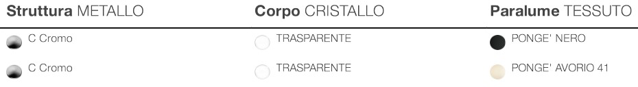 Acabados de la Lámpara de Mesa Sirius Opera Italamp